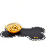 Easy Cleanning Pet Dogs Cats Bowl Mat Pad Puppy Bed Pet Cute Bone Shape Food Contaier Water Bottle Feeding Placemat