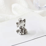 New Original Free Shipping Sliver Plated Bead Alloy Cat Dog Pet Owl Animal Charm Fit Pandora Bracelet Necklace DIY Women Jewelry