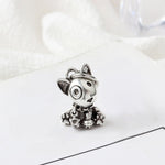 New Original Free Shipping Sliver Plated Bead Alloy Cat Dog Pet Owl Animal Charm Fit Pandora Bracelet Necklace DIY Women Jewelry