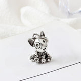 New Original Free Shipping Sliver Plated Bead Alloy Cat Dog Pet Owl Animal Charm Fit Pandora Bracelet Necklace DIY Women Jewelry