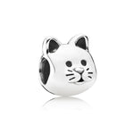 New Original Free Shipping Sliver Plated Bead Alloy Cat Dog Pet Owl Animal Charm Fit Pandora Bracelet Necklace DIY Women Jewelry