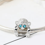 New Original Free Shipping Sliver Plated Bead Alloy Cat Dog Pet Owl Animal Charm Fit Pandora Bracelet Necklace DIY Women Jewelry