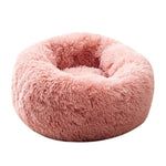 2019 New Round Dog Bed Washable Long Plush Dog Kennel Cat House Super Soft Cotton Mats Sofa For Dog Basket Pet Warm Sleeping Bed