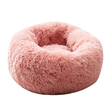 2019 New Round Dog Bed Washable Long Plush Dog Kennel Cat House Super Soft Cotton Mats Sofa For Dog Basket Pet Warm Sleeping Bed