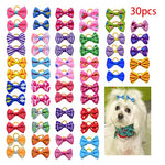 10/20/30pcs Dog Grooming Bows mix 30colours Cat dog Hair Bows Small Pog Grooming Accessories Dog Hair Rubber Bands Pet Supplier