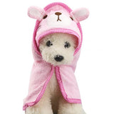 Soft Pet Dog Cat Cartoon Animal Bathrobe Bath Towel Puppy Shower Wash Supplies Dog Pet Blankets Medium Small Dog Products S/M/L