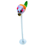 Cat Interactive Toy Stick Feather Wand With Small Bell Mouse Cage Toys Plastic Artificial Colorful Cat Teaser Toy Pet Supplies