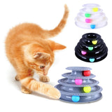 DropShipping Funny Cat Kittens Entertainment Disc Turntable Toys Pet Cat Colrful Toy Intelligence Triple Play Disc Cat Toy Balls