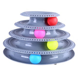 DropShipping Funny Cat Kittens Entertainment Disc Turntable Toys Pet Cat Colrful Toy Intelligence Triple Play Disc Cat Toy Balls