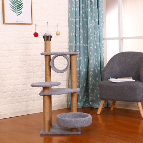 Scratching Board Cat Nest Cat Tree Sisal Cat Climbing Column Cat Toy Cat Teaser Toy Cat Jumping Platform Cat House Cat Supplies