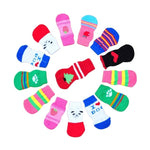 Fashion 4Pcs Cute Puppy Dogs Pet Knits Socks Anti Slip Skid Bottom Ropa Para Mascotas #QP