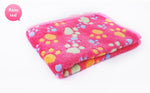 3 Colors  40x60cm 75x50cm  Cute Floral Pet Sleep Warm Paw Print towl Dog Cat Puppy Fleece Soft Dog Blanket Pet Dog Beds Mat