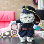 Funny Pet Costumes Cat Dog Cosplay Suit Halloween Christmas Nurse Policeman Uniform Clothing Puppy Hat Suits Party Dressing Up