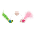 Pet Kitten Cat Feather Toy Glass Sucker Holder Funny Feather Toys Teaser Wand Sucker Window Bird Interactive Training Cats Toy