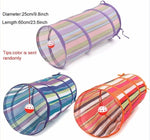 Pet Cat Tunnel 2 Holes Cat Play Tubes With Ball Collapsible Crinkle Kitten Dog Toys Puppy Rabbit Play Cat Tunnel Tubes Cat Toy