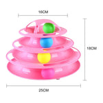 Funny Cat Pet Toy Cat Toys Intelligence Triple Play Disc Cat Toy Balls Cat Crazy Ball Disk Interactive Toy for IQ Traning