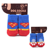 Warm Puppy Dog Shoes Soft Acrylic Pet Knits Socks Cute Cartoon Anti Slip Skid Socks For Small Dogs Pet Products