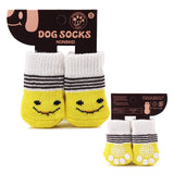 Warm Puppy Dog Shoes Soft Acrylic Pet Knits Socks Cute Cartoon Anti Slip Skid Socks For Small Dogs Pet Products