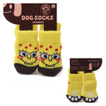 Warm Puppy Dog Shoes Soft Acrylic Pet Knits Socks Cute Cartoon Anti Slip Skid Socks For Small Dogs Pet Products