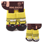 Warm Puppy Dog Shoes Soft Acrylic Pet Knits Socks Cute Cartoon Anti Slip Skid Socks For Small Dogs Pet Products