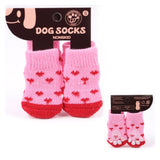 Warm Puppy Dog Shoes Soft Acrylic Pet Knits Socks Cute Cartoon Anti Slip Skid Socks For Small Dogs Pet Products