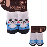 Warm Puppy Dog Shoes Soft Acrylic Pet Knits Socks Cute Cartoon Anti Slip Skid Socks For Small Dogs Pet Products