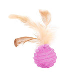 Pet Cat Toy Cat Line Ball With Feather Line Tube Ball Pet Toy