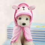 Cute Pet Dog Towel Soft Drying Bath Pet Towel For Dog Cat Hoodies Puppy Super Absorbent Bathrobes Cleaning Necessary supply