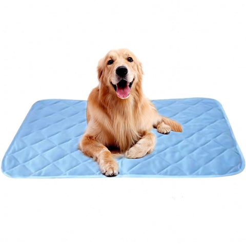 2019 New Summer Dog Mat Ice Pad 100*70CM Large Size Ice Silk Cool Pet Beds Sofa Cushion Fit All Pet Puppy Cat Summer Cooling Mat